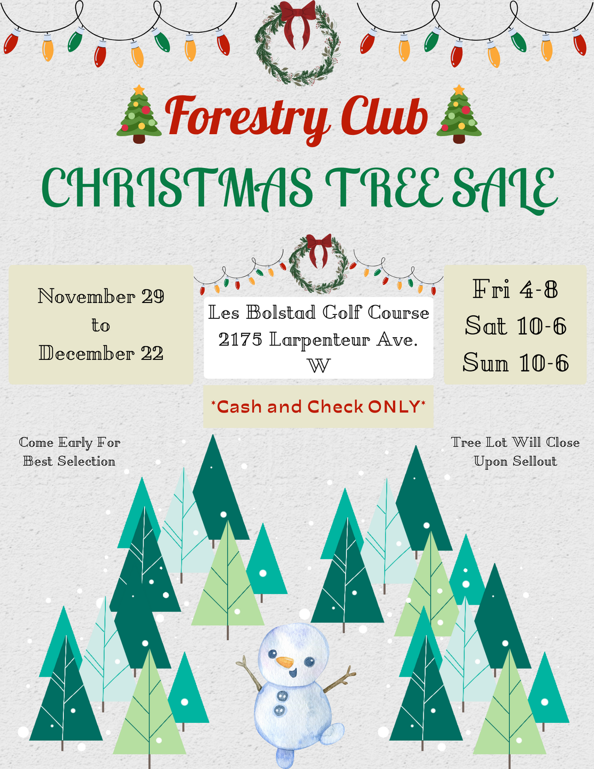 Tree Lot Flyer